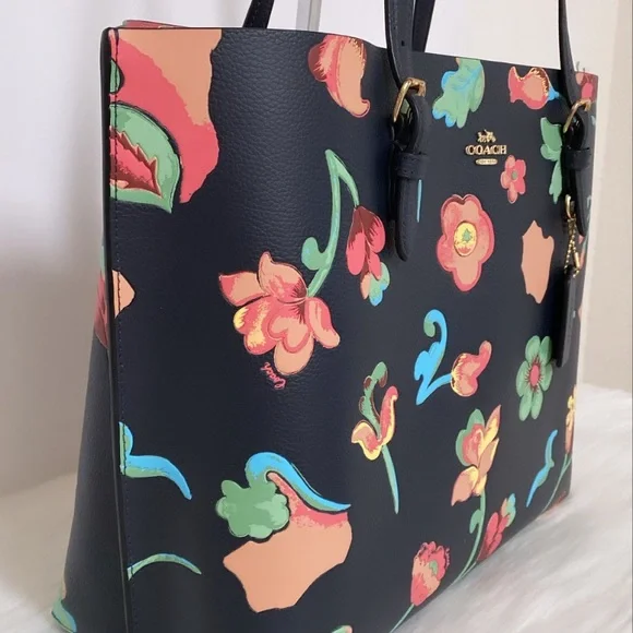 NWT💃Coach Laptop Bag Large Tote With Dreamy Land Floral Print - Picture 2 of 11